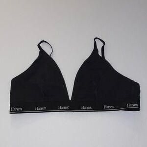 Hanes Classic Black Bralette